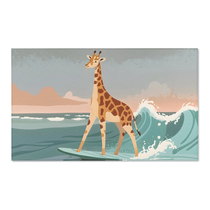 TeepeeJoy Girraffe Area Rug for Nursery and Kids Rooms - Longneck Surf