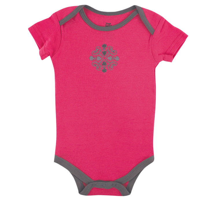 Yoga Sprout Baby Girl Cotton Hoodie, Bodysuit and Pant, Medallion