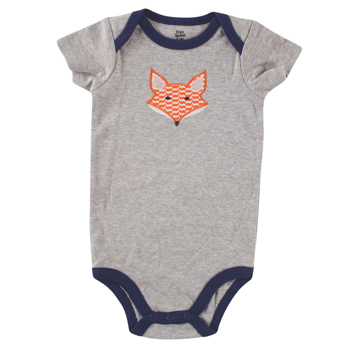 Yoga Sprout Baby Boy Cotton Hoodie, Bodysuit and Pant, Fox