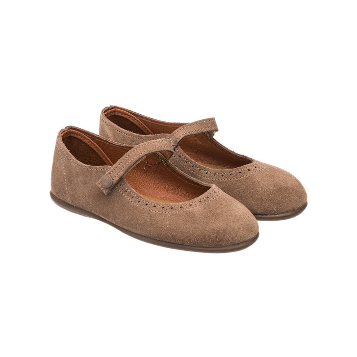 Elephantito Suede Mary Jane Beige