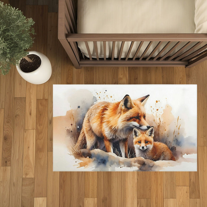 TeepeeJoy Kids and Nursery Fox Area Rug - Cunning Cuties