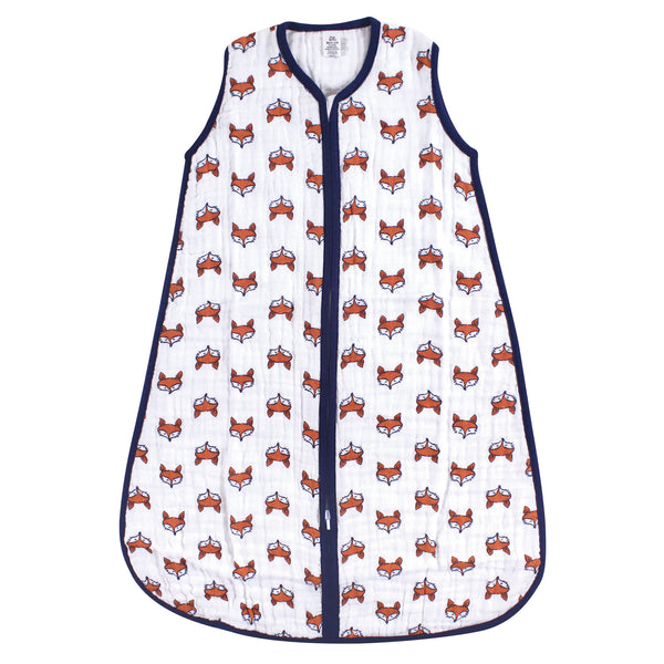 Yoga Sprout Baby Boy Sleeveless Muslin Cotton Sleeping Bag, Sack, Blanket, Clever Fox