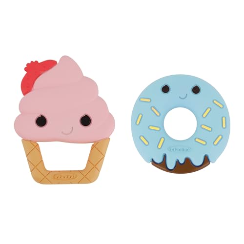 Infantino Sweet Tooth Silicone Teethers - Ice Cream& Donut