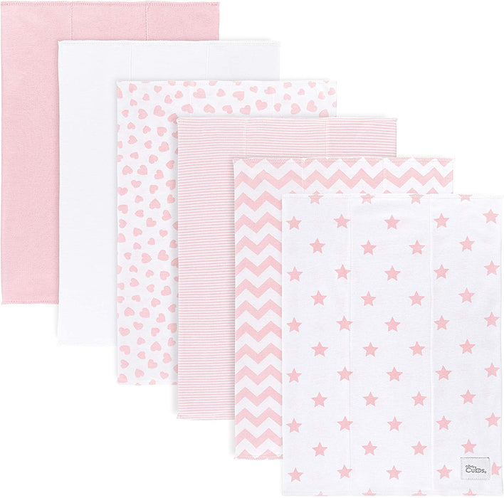Comfy Cubs Cotton Burp Cloths - Pink Pattern