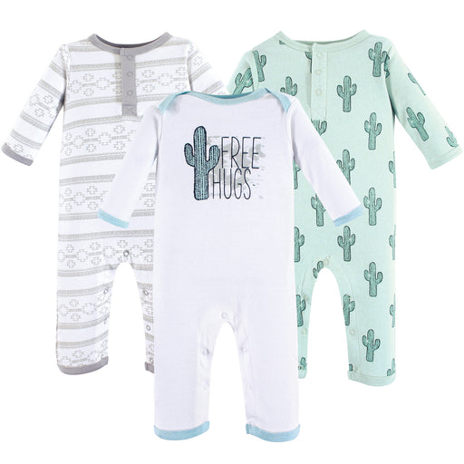 Yoga Sprout Baby Cotton Coveralls 3 Pack, Free Hugs