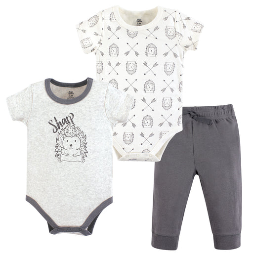 Yoga Sprout Baby Boy Cotton Layette Set, Hedgehog