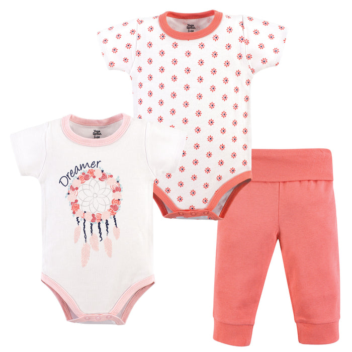 Yoga Sprout Baby Girl Cotton Layette Set, Dream Catcher
