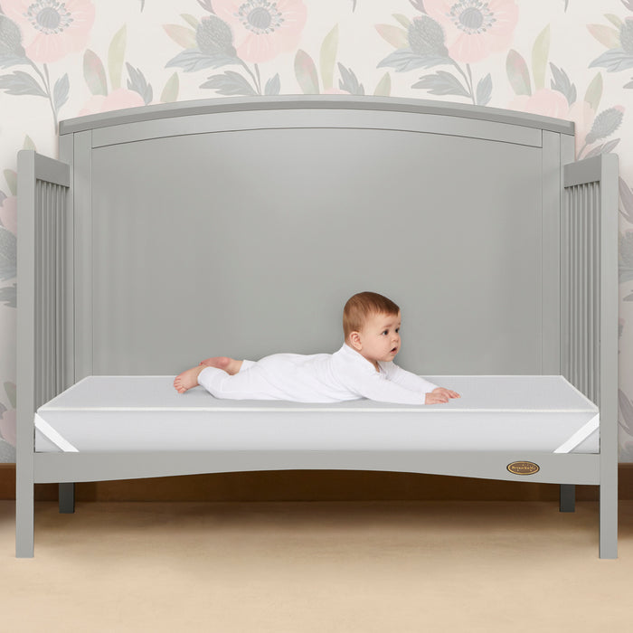 Dream On Me Nirvana 6” 96 Coil Inner Spring Crib And Toddler Mattress - Gray