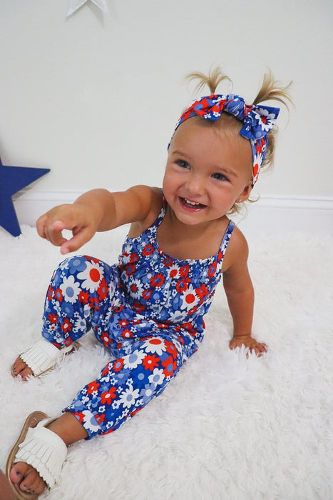 Dream Big Little Co LIBERTY BLOOMS DREAM SMOCKED JUMPSUIT