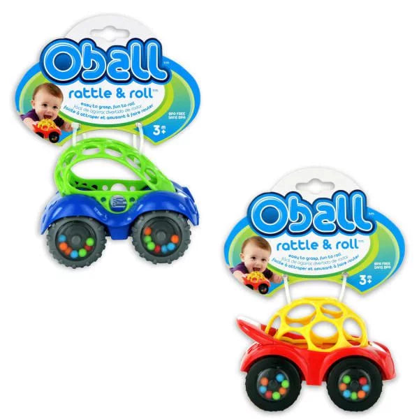 Bright Starts Oball Rattle & Roll Easy-Grasp Push Vehicle Toy