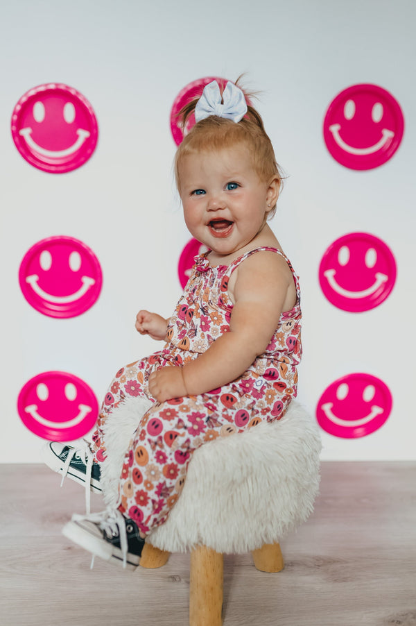 Dream Big Little Co SOCIAL BUTTERFLY DREAM SMOCKED JUMPSUIT