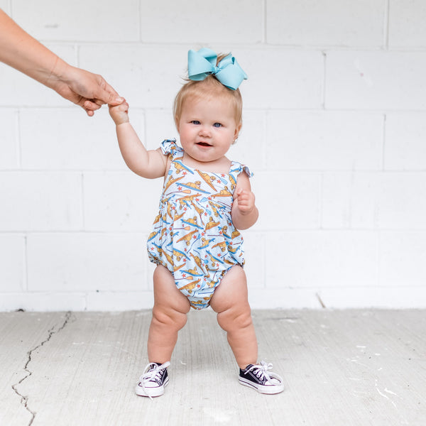 Dream Big Little Co Stay Golden Bubble Romper