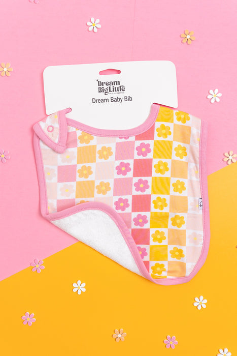 Dream Big Little Co SUMMER SUNSET CHECKERS DREAM BABY BIB