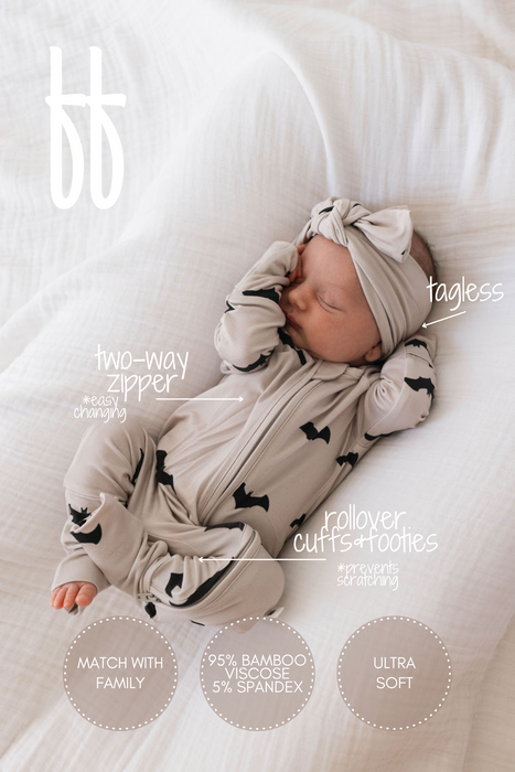 forever french baby Bamboo Zip Pajamas | It's Bats!