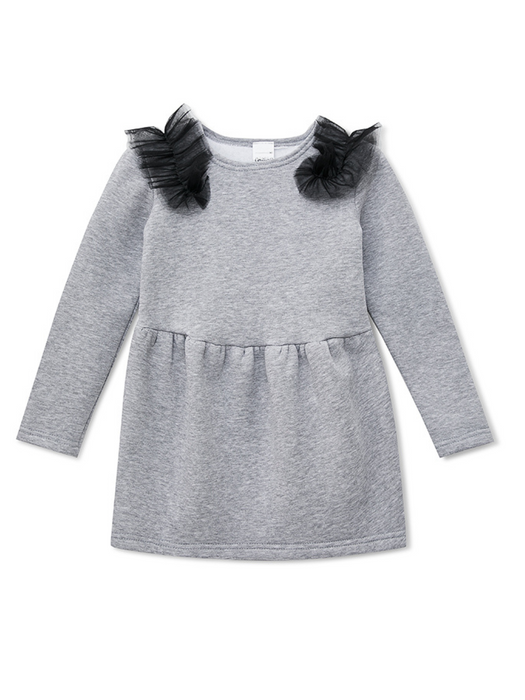 Mia Belle Girls Adorable Grey Casual Dress by Kids Couture