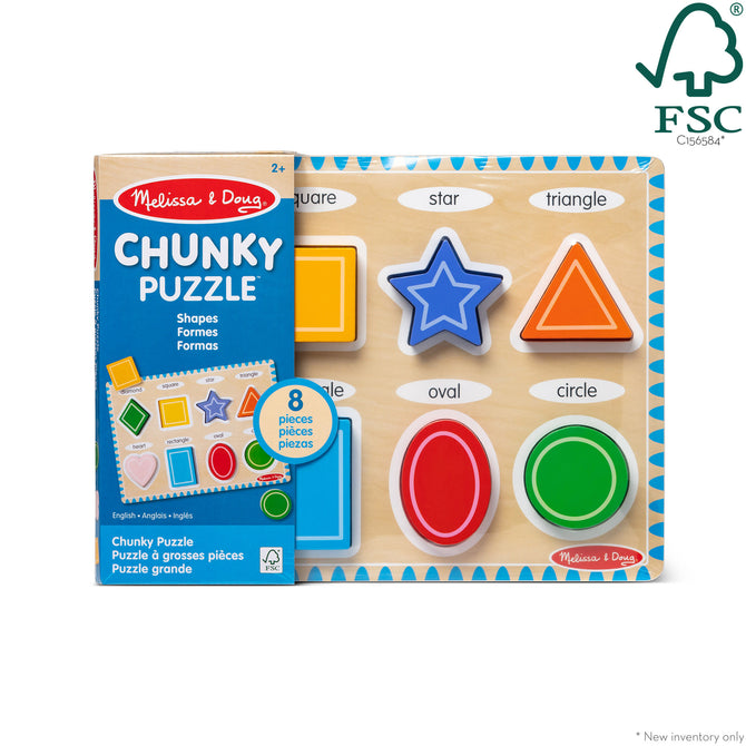 Melissa & Doug Shapes Chunky Puzzle - 8 Pieces