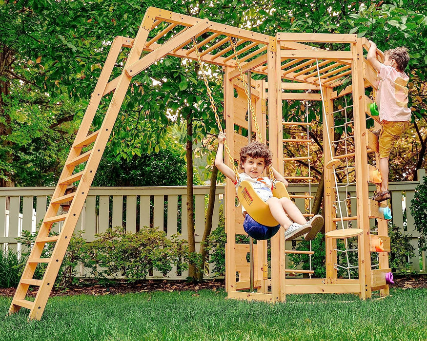 Avenlur Hawthorn - Outdoor Climber with Monkey Bars, Swing, and Octagon Climber Playset