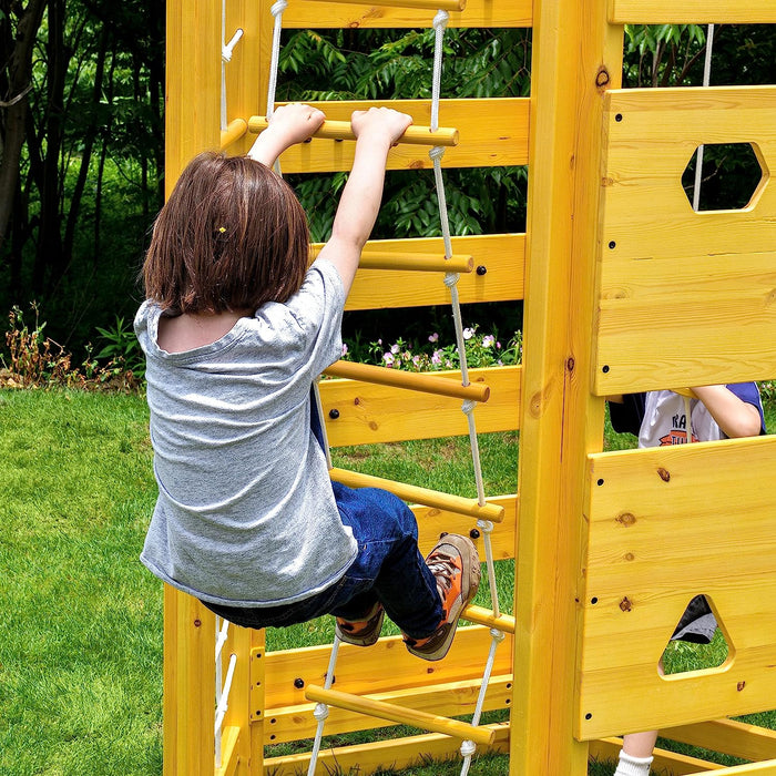 Avenlur Hawthorn - Outdoor Climber with Monkey Bars, Swing, and Octagon Climber Playset