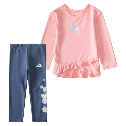 Adidas Cross Over Melange Top with Legging Set