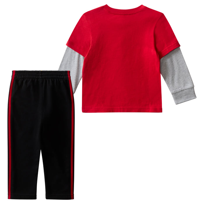 Adidas Scarlet Layered Tee and Pant Set