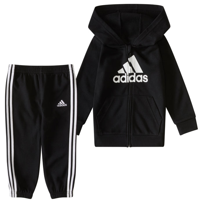 Adidas Hooded Fleece Jacket Set Adi Black