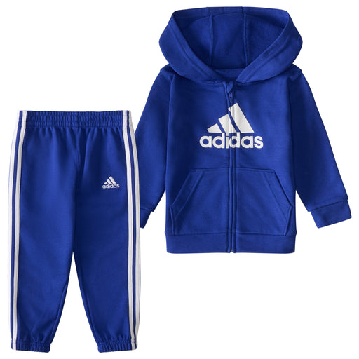 Adidas Hooded Fleece Jacket Set Semi Lucid Blue