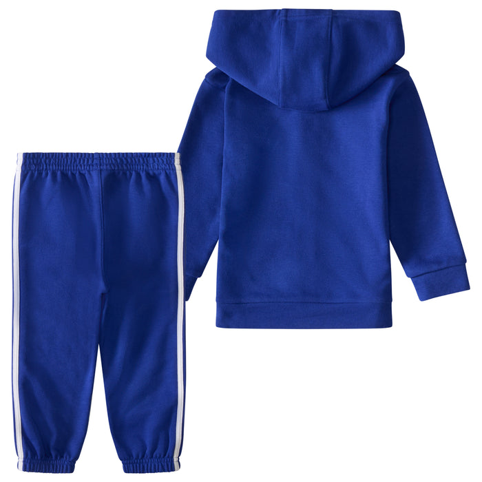 Adidas Hooded Fleece Jacket Set Semi Lucid Blue