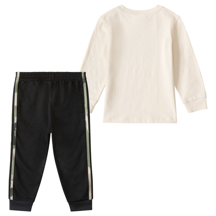 Adidas Long Sleeve Tee and Tricot Jogger Set