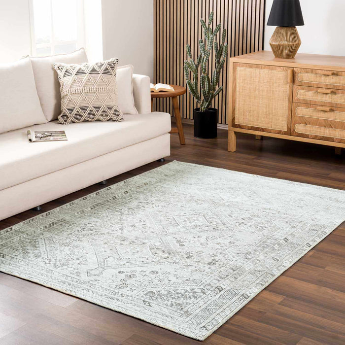 Hauteloom Barny Cream & Sage Washable Rug