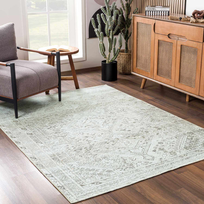 Hauteloom Barny Cream & Sage Washable Rug