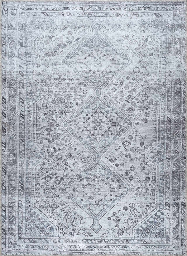 Hauteloom Barny Gray Washable Area Rug