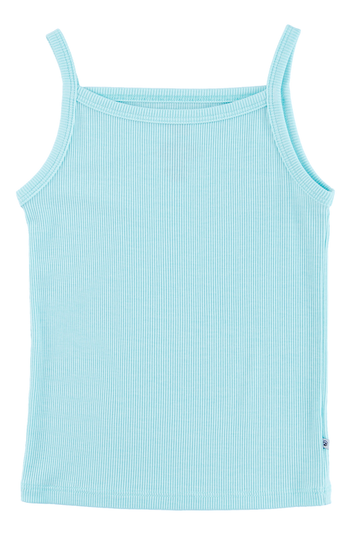 Birdie Bean aqua ribbed tank top