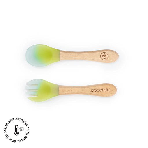 Paperclip Color Changing Spork & Spoon Set