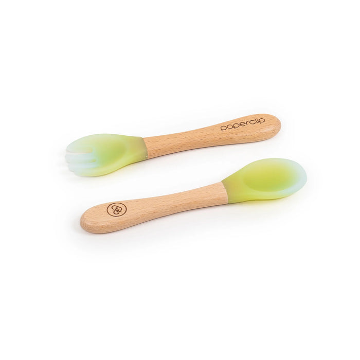 Paperclip Color Changing Spork & Spoon Set