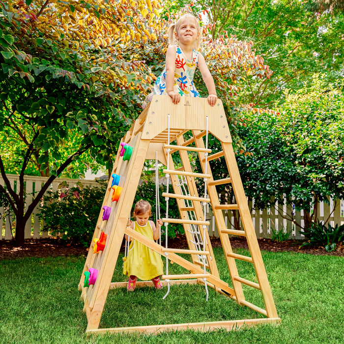 Avenlur Magnolia - Outdoor and Indoor - Real Wood 7-in-1 Playset