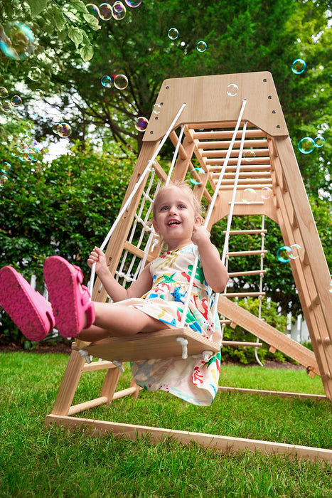 Avenlur Magnolia - Outdoor and Indoor - Real Wood 7-in-1 Playset