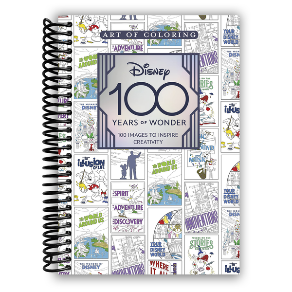 Lay it Flat Art of Coloring: Disney 100 Years of Wonder: 100 Images to Inspire Creativity (Spiral-bound)