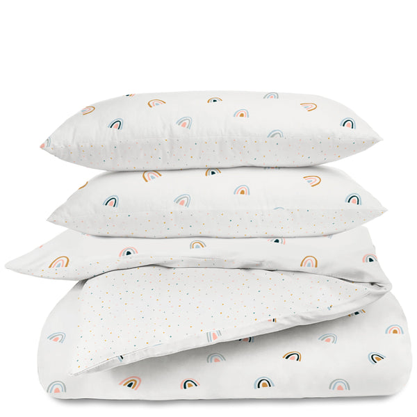 Makemake Organics Organic Duvet Cover - Dotty & Rainbow