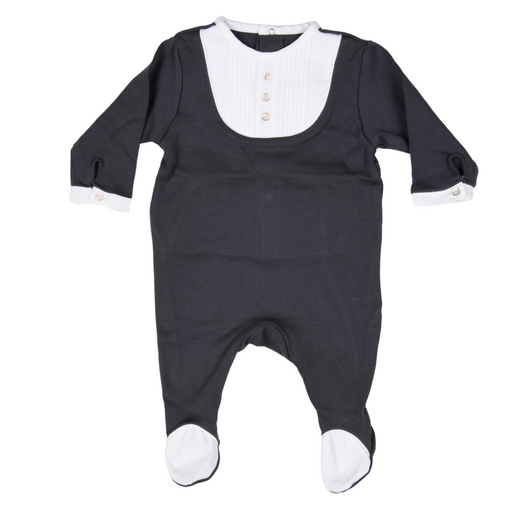 Bebe Sweeny Boys Navy Blue Cotton Babygrow