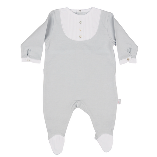 Bebe Sweeny Boys Pale Blue Cotton Babygrow