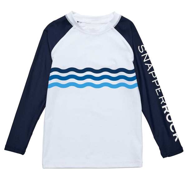 Snapper Rock Wave Stripe Long Sleeve Rash Top