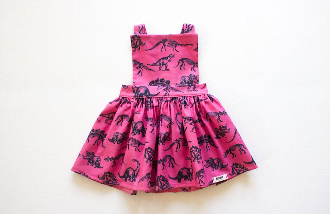 Worthy Threads Baby Pinafore Dress in Dino