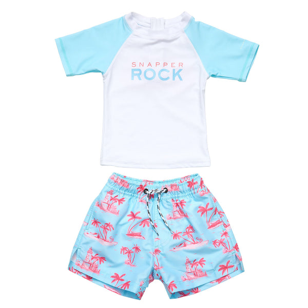 Snapper Rock Lighthouse Island Sustainable Short Sleeve Baby Set