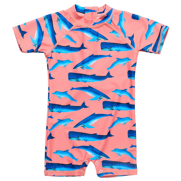 Snapper Rock Whale Tail Short Sleeve Sunsuit