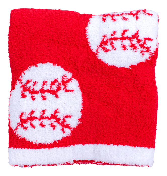 Birdie Bean baseball plush blanket- RED/STROLLER