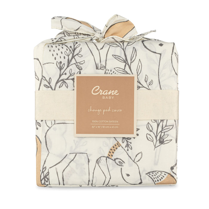 Crane Baby Ezra Woodland Change Pad Cover (Fox Print)