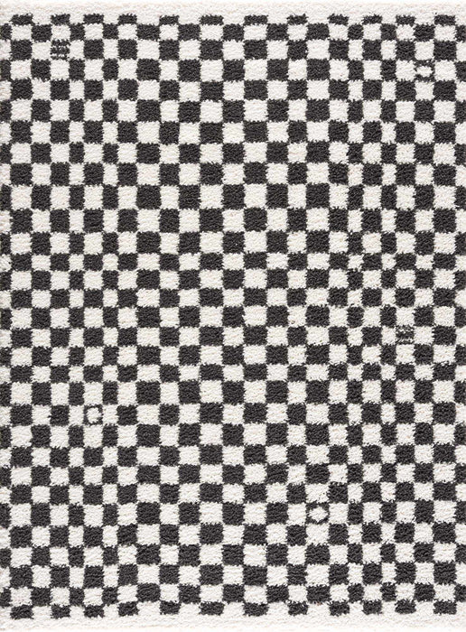 Hauteloom Kieu Black & White Checkered Area Rug