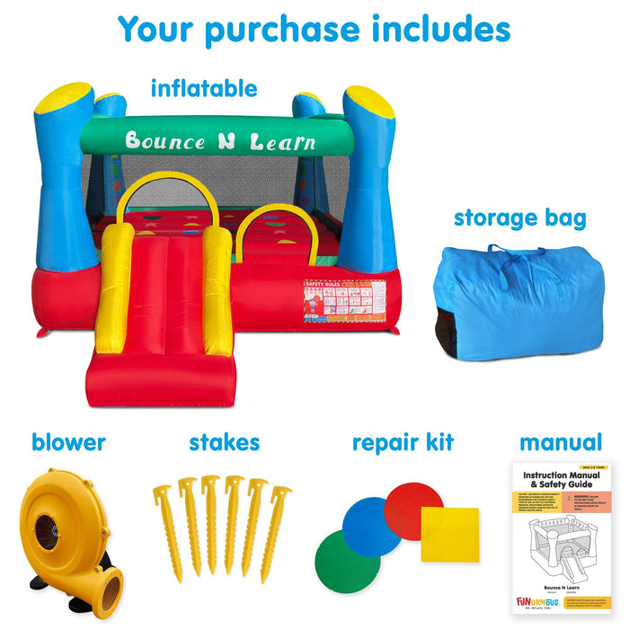 Funormous Bounce N Learn Inflatable Bounce House