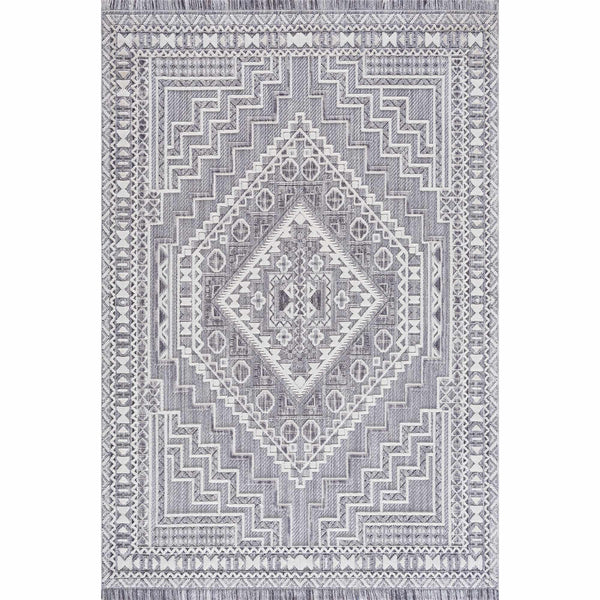 Hauteloom Alya Textured Medallion Fringe Rug - Limited Edition