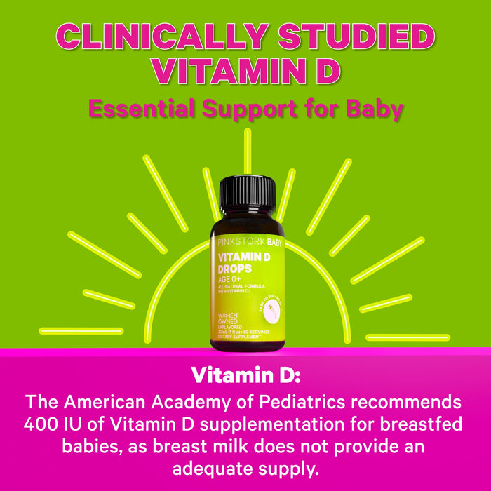 Pink Stork Baby Vitamin D Drops